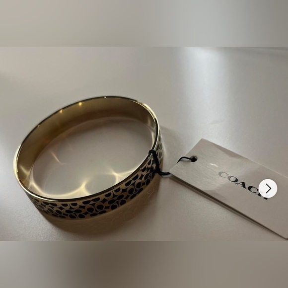 Coach Gold and Black Signature Bangle - Picture 2 of 5